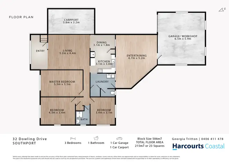 Floorplan of Homely house listing, 32 Dowling Drive, Southport QLD 4215