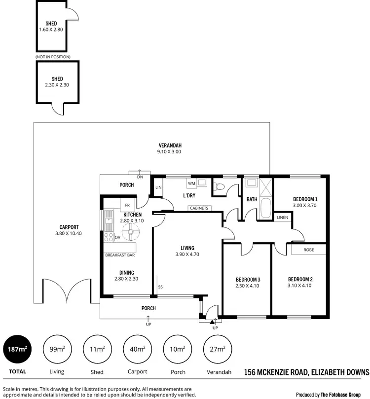 Floorplan of Homely house listing, 156 McKenzie Road, Elizabeth Downs SA 5113