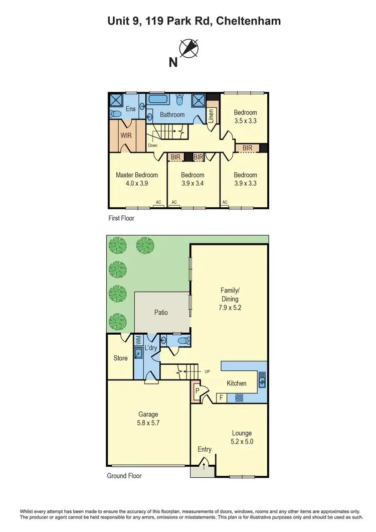 Floorplan of Homely townhouse listing, 9/119 Park Road, Cheltenham VIC 3192