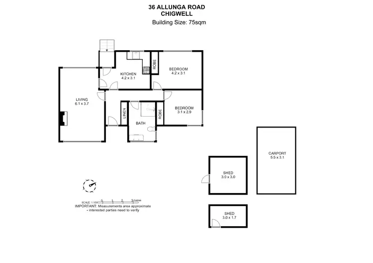 Floorplan of Homely house listing, 36 Allunga Road, Chigwell TAS 7011