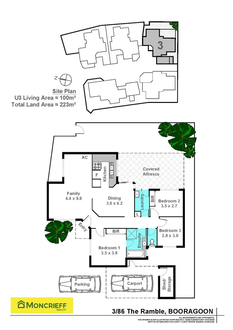 Floorplan of Homely villa listing, 3/86 The Ramble, Booragoon WA 6154
