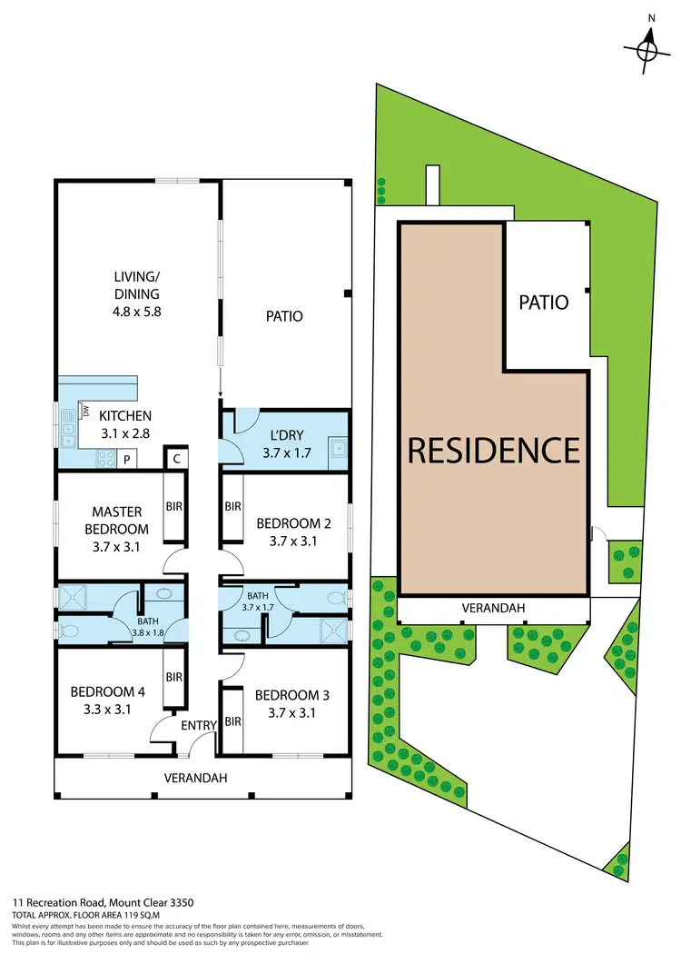Floorplan of Homely house listing, 11 Recreation Road, Mount Clear VIC 3350