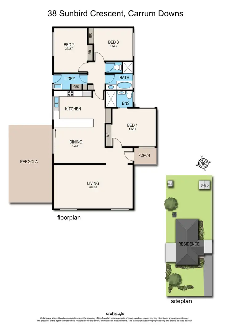 Floorplan of Homely house listing, 38 Sunbird Crescent, Carrum Downs VIC 3201