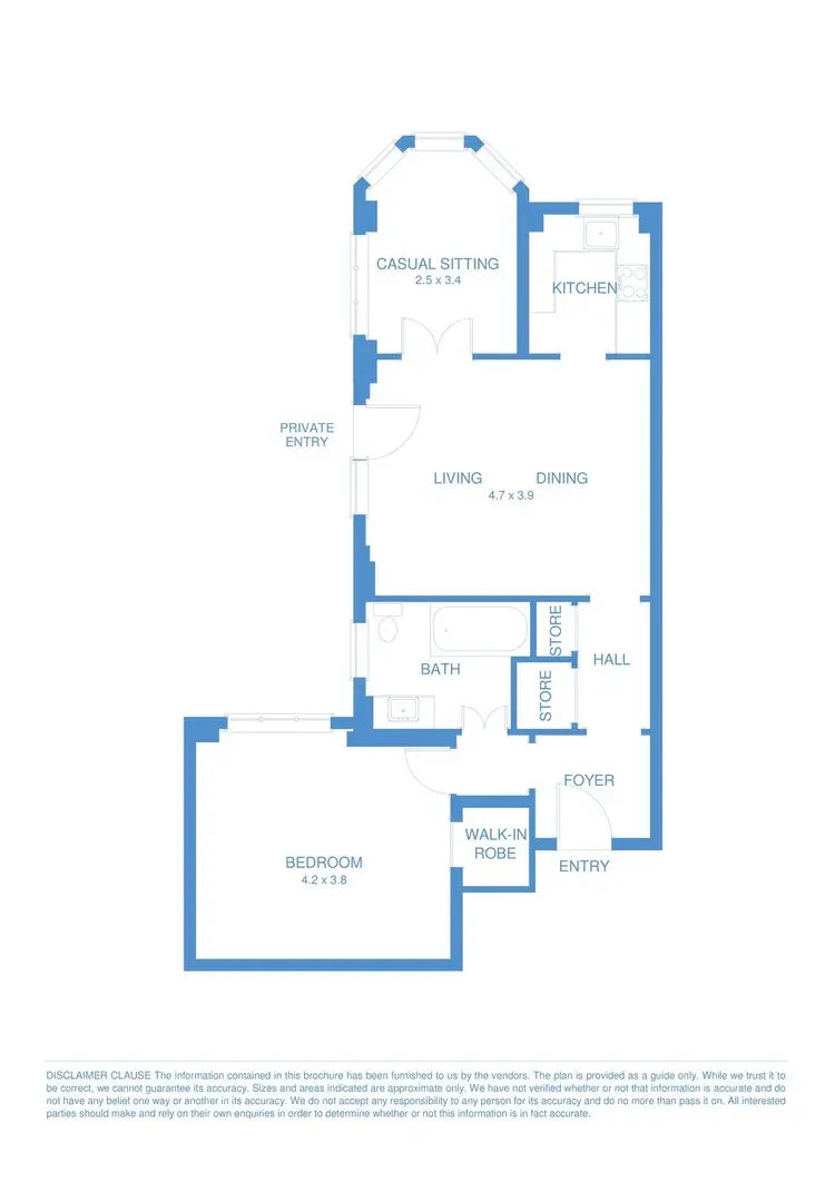 Floorplan of Homely unit listing, 1/8 Birtley Towers, Birtley Place, Elizabeth Bay NSW 2011