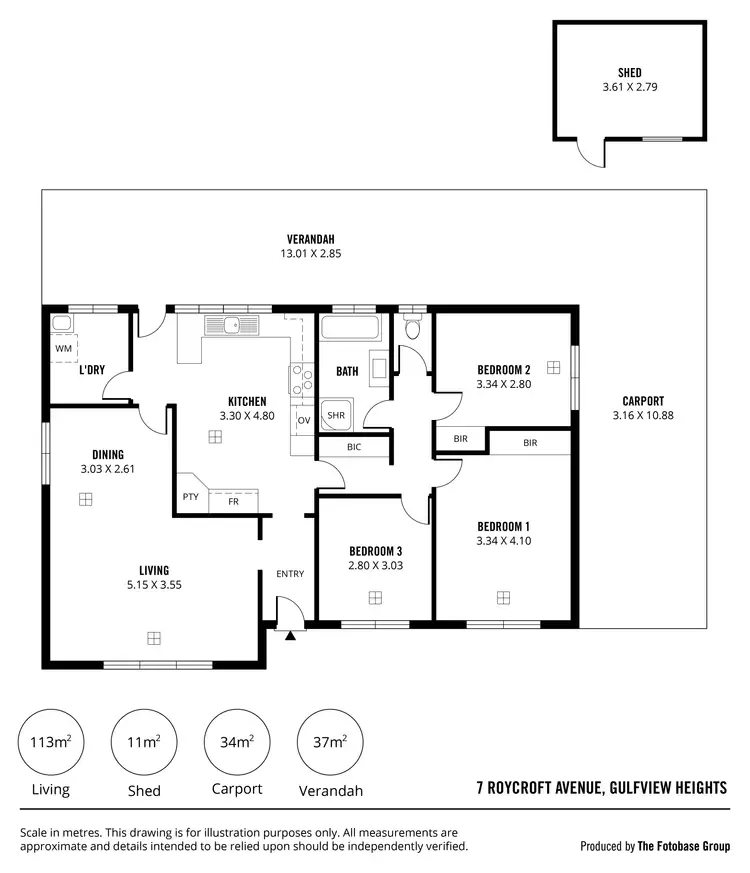 Floorplan of Homely house listing, 7 Roycroft Avenue, Gulfview Heights SA 5096