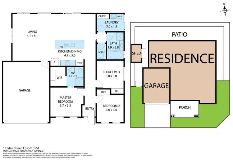 Floorplan of Homely house listing, 1 Dylan Street, Epsom VIC 3551