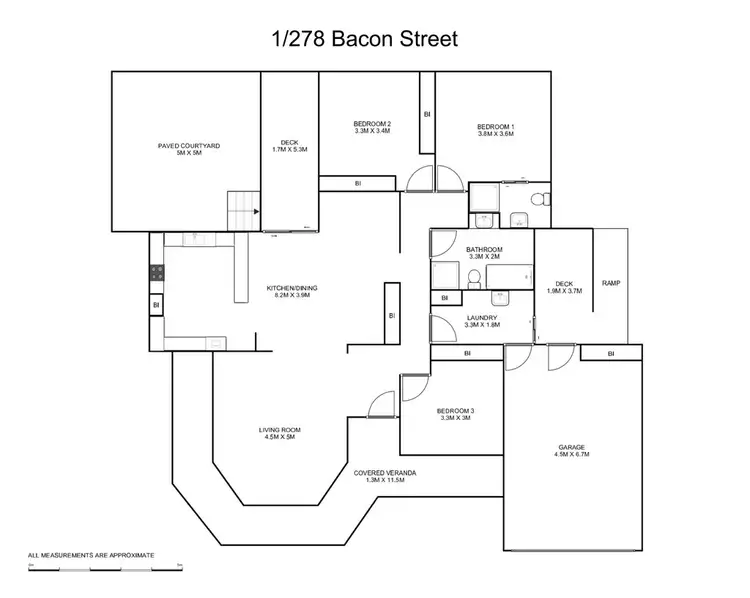 Floorplan of Homely townhouse listing, 1/278 Bacon Street, Grafton NSW 2460