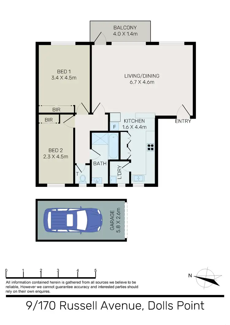Floorplan of Homely unit listing, 9/170 Russell Avenue, Dolls Point NSW 2219
