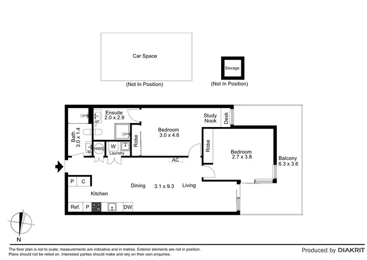 Floorplan of Homely apartment listing, 424/660 Blackburn Road, Notting Hill VIC 3168