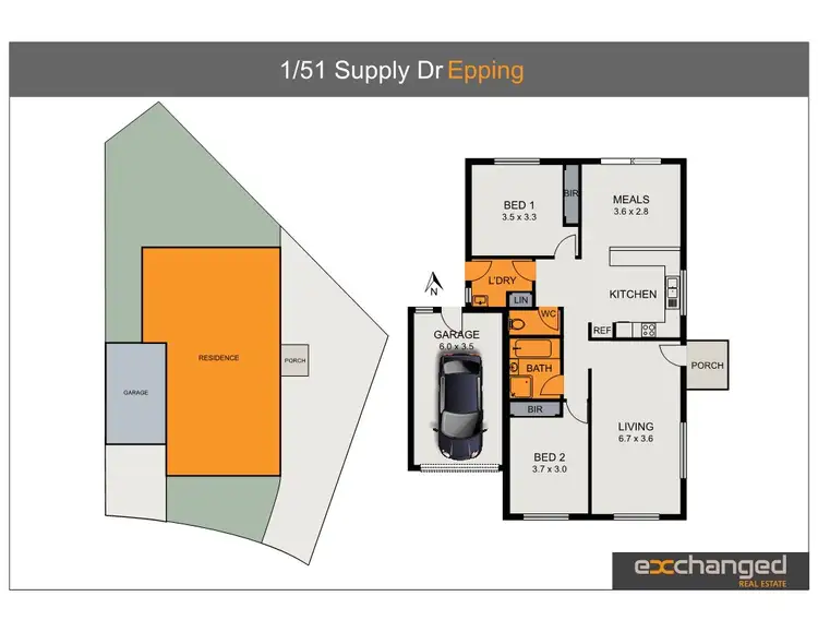 Floorplan of Homely unit listing, 1/51 Supply Drive, Epping VIC 3076