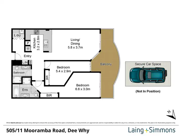 Floorplan of Homely apartment listing, 505/11 Mooramba Road, Dee Why NSW 2099