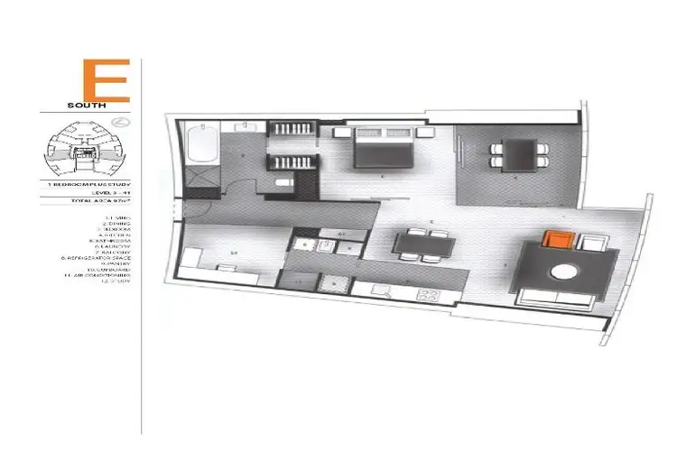 Floorplan of Homely apartment listing, 1608/9 Hamilton Avenue, Surfers Paradise QLD 4217