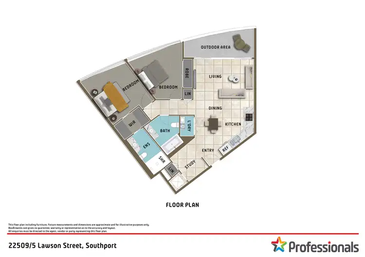 Floorplan of Homely apartment listing, 22509/5 Lawson Street, Southport QLD 4215