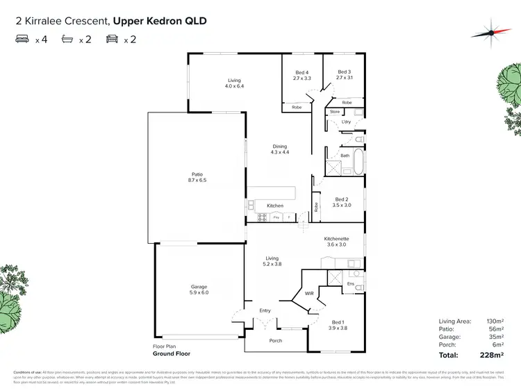 Floorplan of Homely house listing, 2 Kirralee Crescent, Upper Kedron QLD 4055