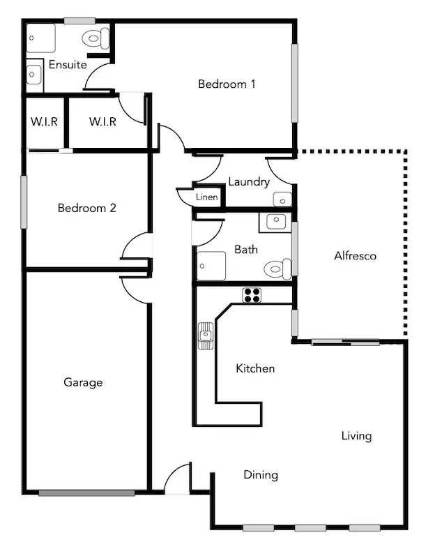 Floorplan of Homely unit listing, 2/33 Tuson Street, Ararat VIC 3377