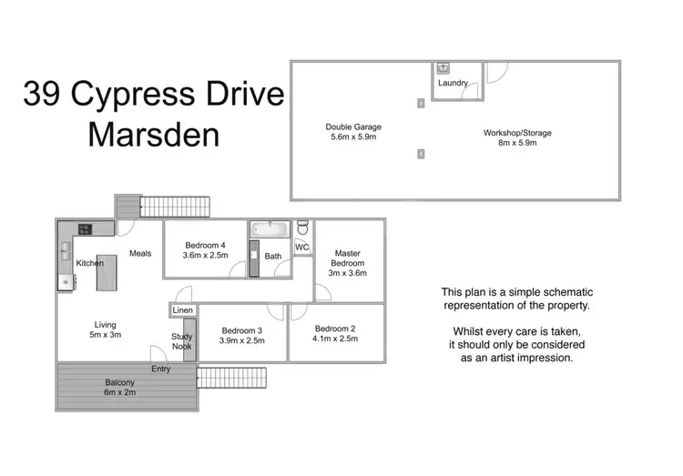 Floorplan of Homely house listing, 39 Cypress Drive, Marsden QLD 4132