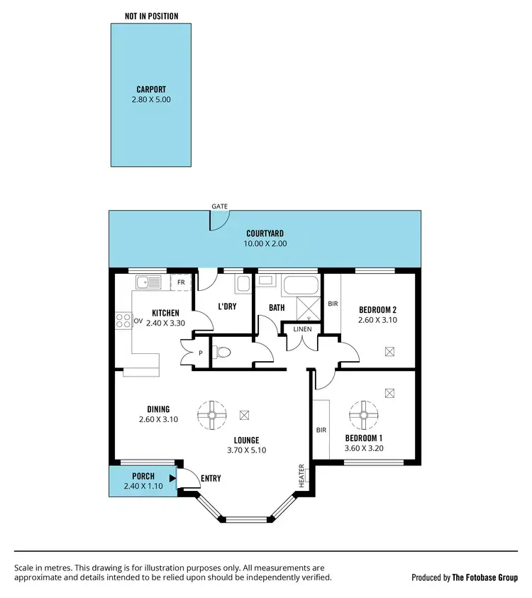 Floorplan of Homely unit listing, 2/43 Cashel Street, Pasadena SA 5042