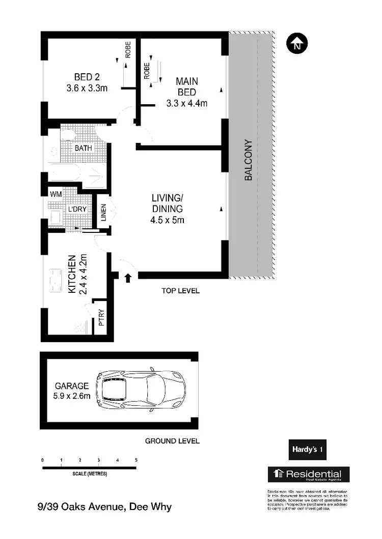 Floorplan of Homely unit listing, 9/39 Oaks Avenue, Dee Why NSW 2099