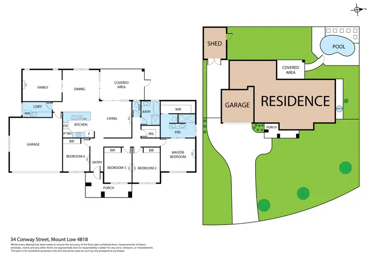 Floorplan of Homely house listing, 34 Conway Street, Mount Low QLD 4818