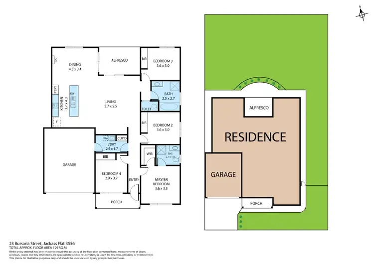Floorplan of Homely house listing, 23 Bursaria Street, Jackass Flat VIC 3556