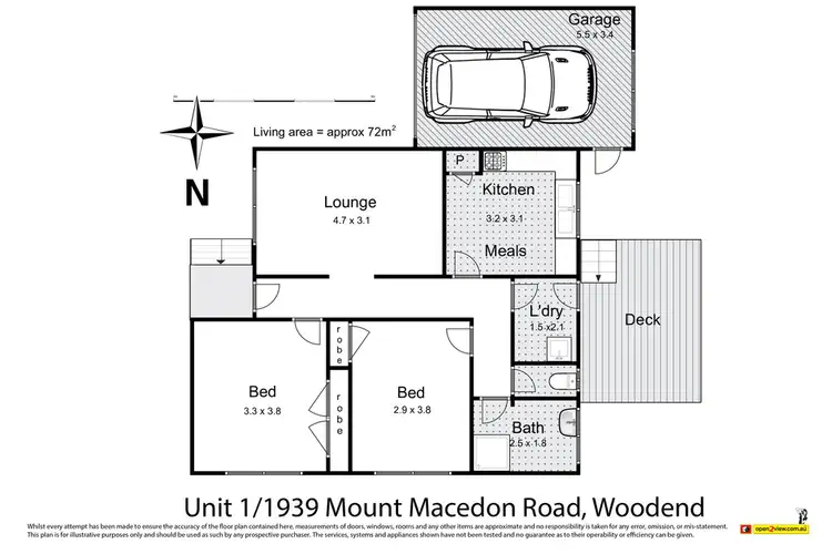 Floorplan of Homely house listing, 1/1939 Mount Macedon Road, Woodend VIC 3442