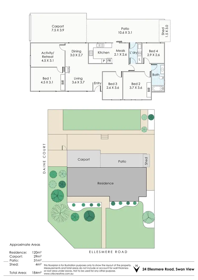 Floorplan of Homely house listing, 24 Ellesmere Road, Swan View WA 6056