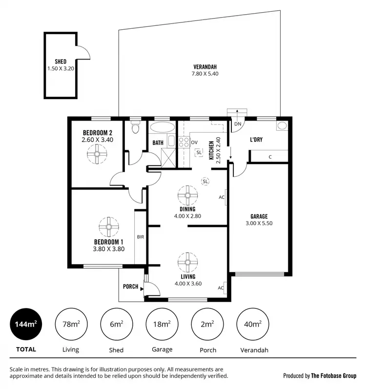 Floorplan of Homely unit listing, 13 Montebello Drive, Salisbury SA 5108
