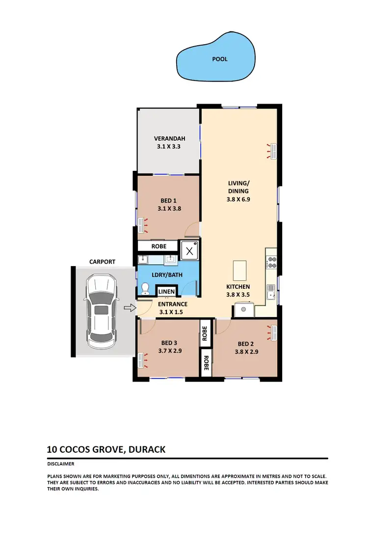 Floorplan of Homely house listing, 10 Cocos Grove, Durack NT 830