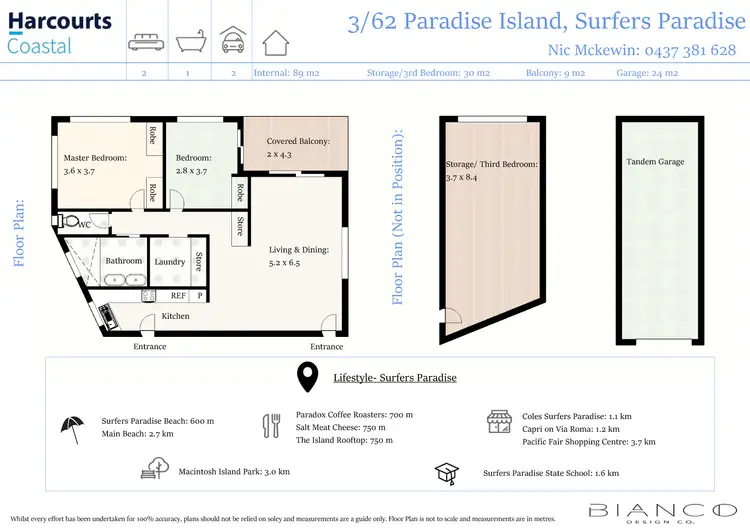 Floorplan of Homely apartment listing, 3/62 Paradise Island, Surfers Paradise QLD 4217