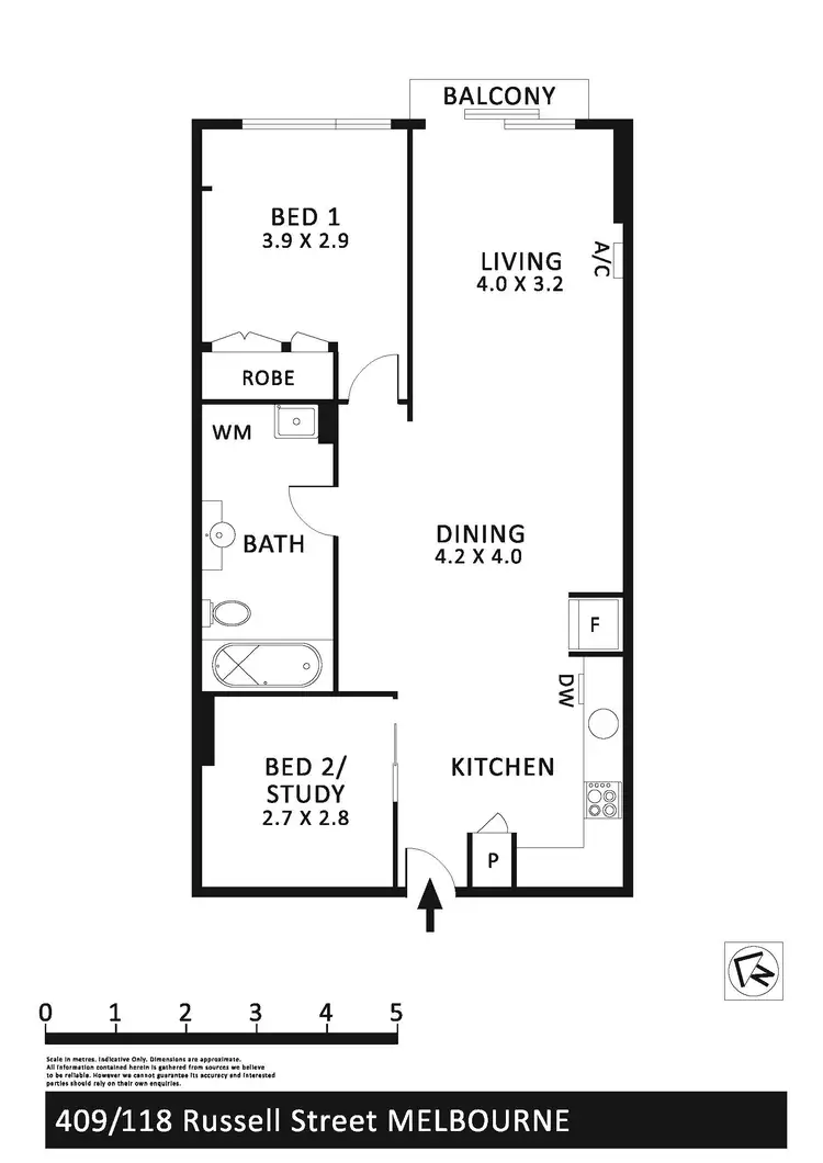 Floorplan of Homely apartment listing, 409/118 Russell Street, Melbourne VIC 3000