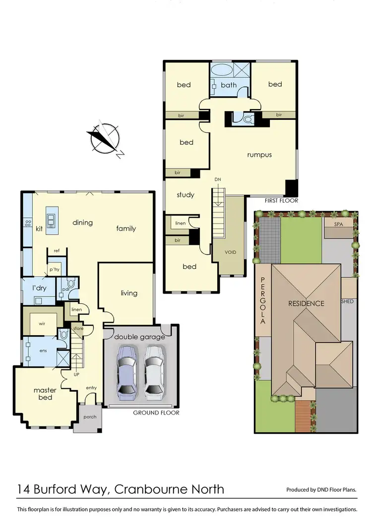 Floorplan of Homely house listing, 14 Burford Way, Cranbourne North VIC 3977