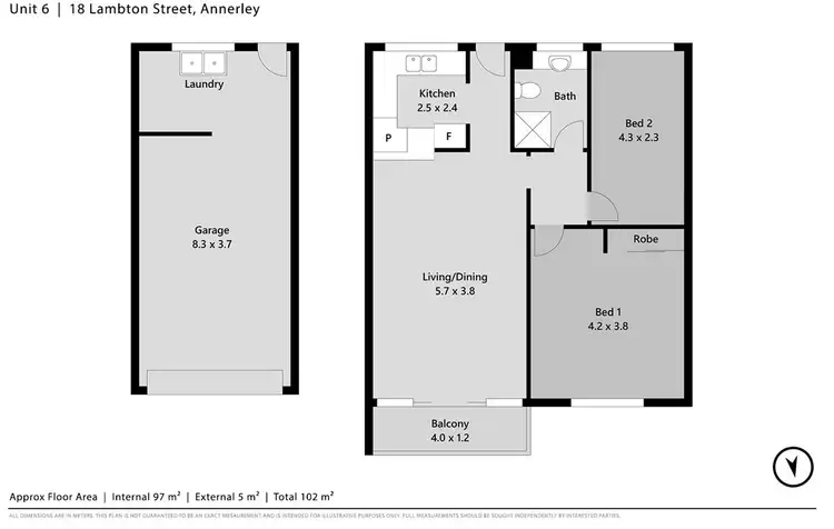 Floorplan of Homely unit listing, 6/18 Lambton Street, Annerley QLD 4103