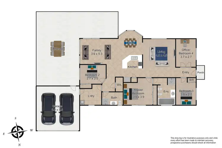 Floorplan of Homely house listing, 2 Oakland Drive, Hampton Park VIC 3976