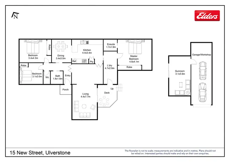 Floorplan of Homely house listing, 15 New Street, Ulverstone TAS 7315