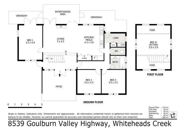 Floorplan of Homely rural property listing, 8539 Goulburn Valley Highway, Whiteheads Creek VIC 3660