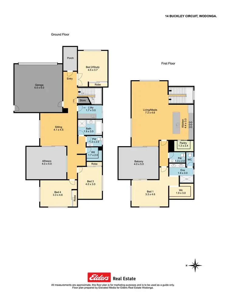 Floorplan of Homely house listing, 14 McCarthy Street, Wodonga VIC 3690