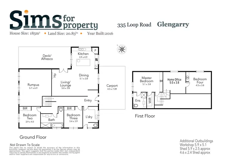 Floorplan of Homely house listing, 335 Loop Road, Glengarry TAS 7275