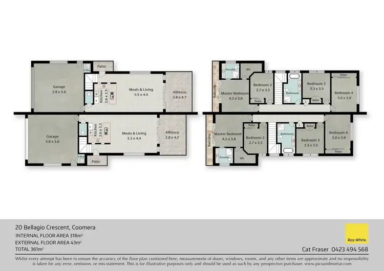 Floorplan of Homely house listing, 20 Bellagio Crescent, Coomera QLD 4209