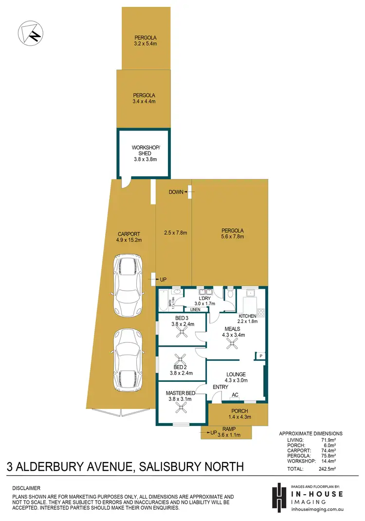 Floorplan of Homely house listing, 3 Alderbury Avenue, Salisbury North SA 5108