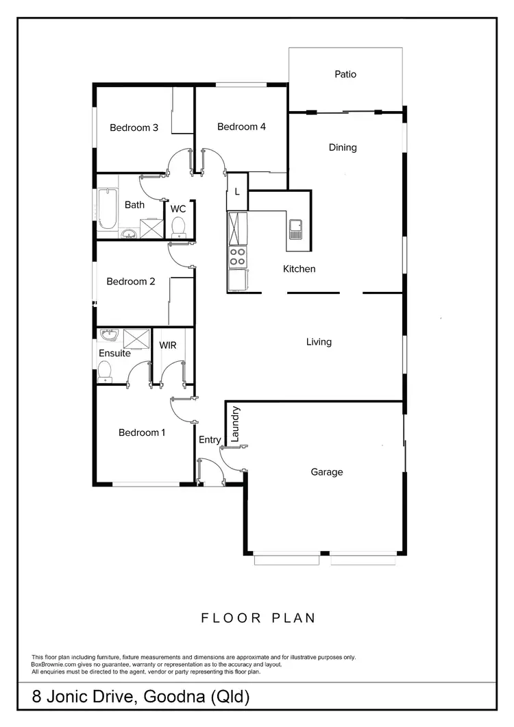 Floorplan of Homely house listing, 8 Jonic Drive, Goodna QLD 4300