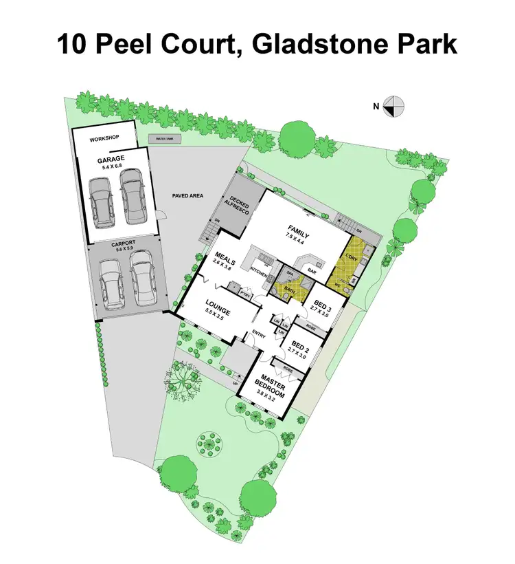 Floorplan of Homely house listing, 10 Peel Court, Gladstone Park VIC 3043