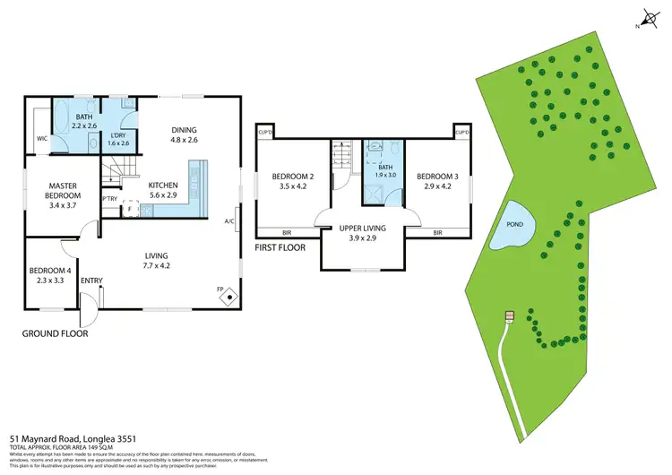 Floorplan of Homely house listing, 51 Maynard Road, Longlea VIC 3551