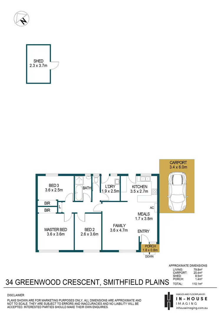 Floorplan of Homely house listing, 34 Greenwood Crescent, Smithfield Plains SA 5114