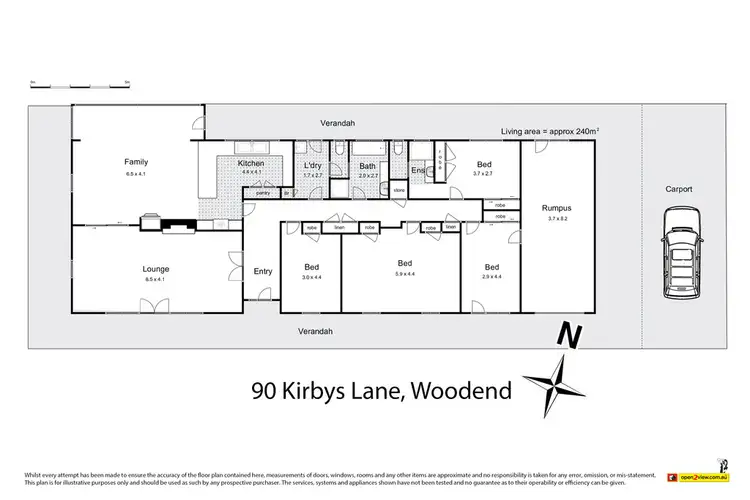 Floorplan of Homely house listing, 90 Kirbys Lane, Woodend VIC 3442