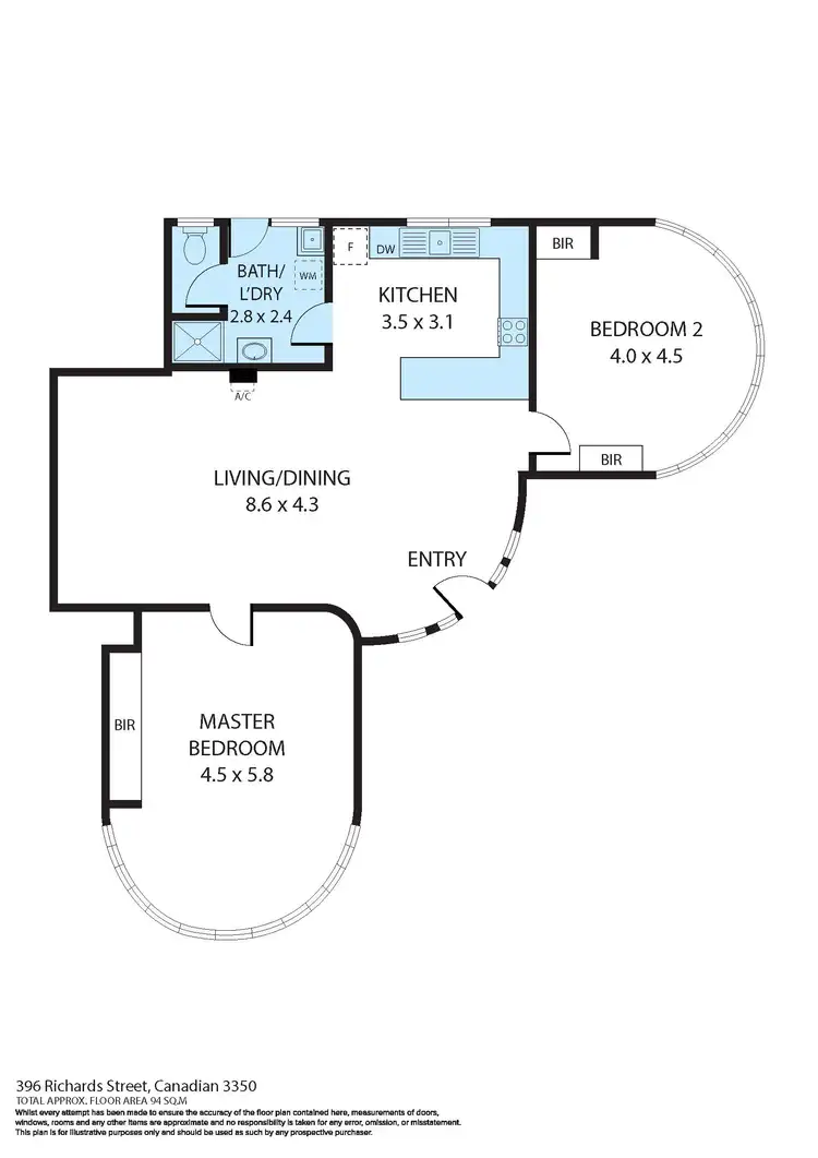 Floorplan of Homely unit listing, 396 Richards Street, Canadian VIC 3350