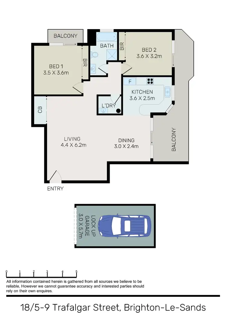 Floorplan of Homely unit listing, 18/5-9 Trafalgar Street, Brighton-Le-Sands NSW 2216