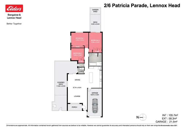 Floorplan of Homely semi-detached listing, 2/6 Patricia Parade, Lennox Head NSW 2478