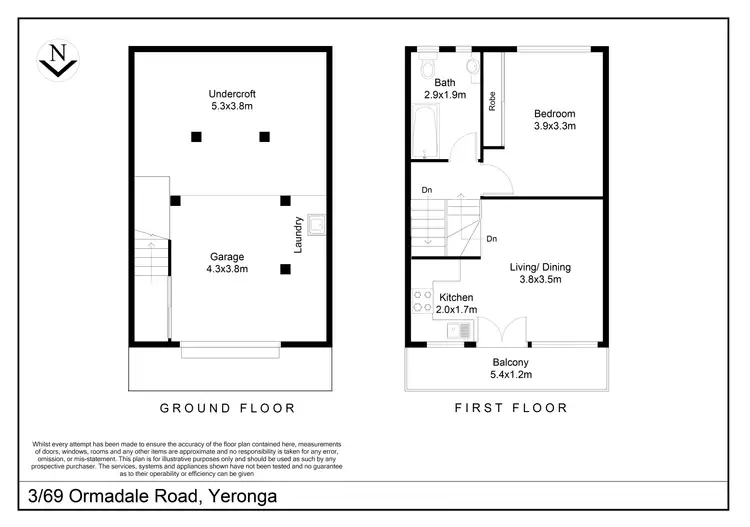 Floorplan of Homely unit listing, 3/69 Ormadale Rd, Yeronga QLD 4104