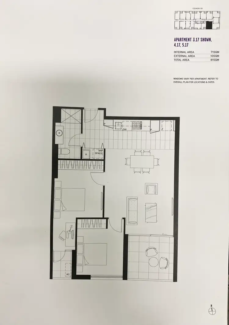 Floorplan of Homely apartment listing, 411/1 Foundry Road, Sunshine VIC 3020