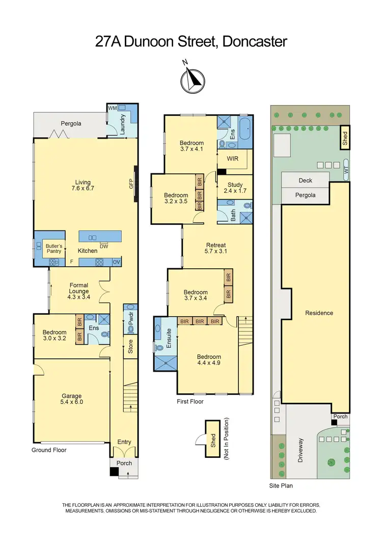 Floorplan of Homely townhouse listing, 27A Dunoon Street, Doncaster VIC 3108